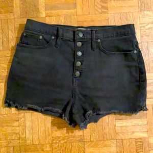 Madewell Black Denim Shorts Size 31
